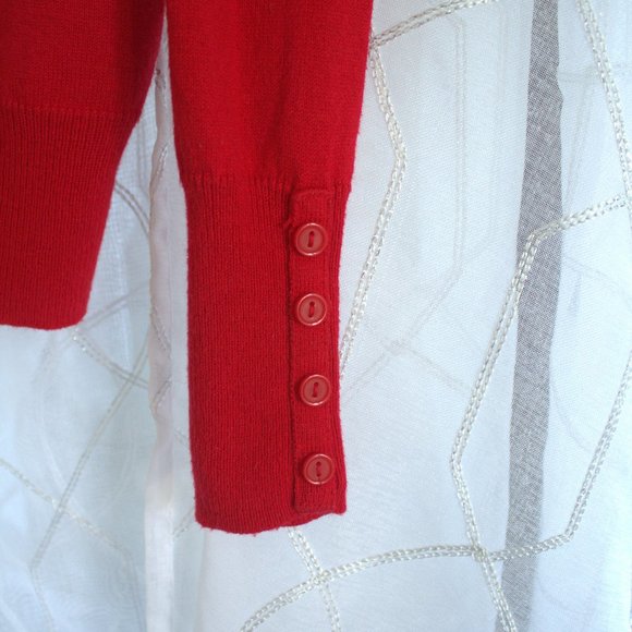 Worthington Low V-Neck Sweater | Button Down Cardigan - Picture 4 of 6